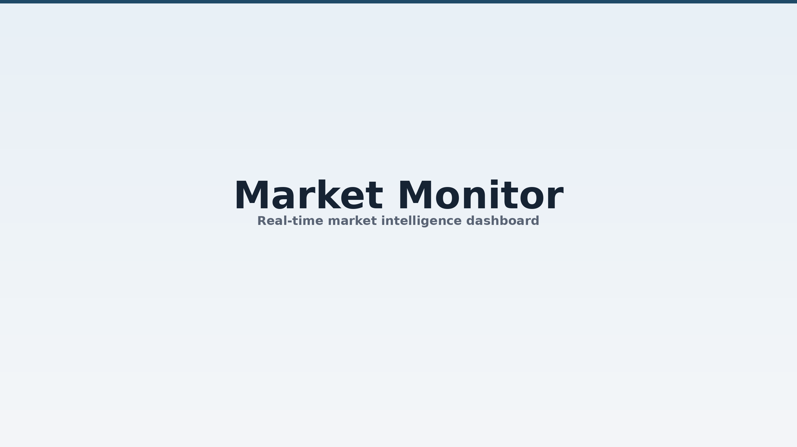 Placeholder cover for market monitor project